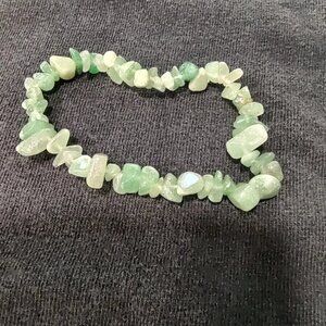 Green Stone Bracelet (Metal Free)